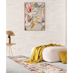 Passatoia cucina bagno ingresso multiuso, disegno fiori stile naturale