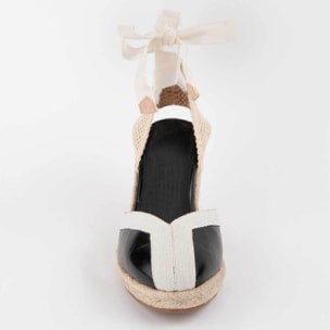 Alpargata De Cuña - Negro - Altura: 7 Cm