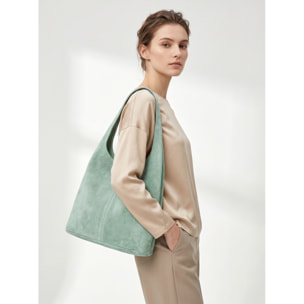 Borsa a mano da donna Made in Italy - Modello Valeria Chic - 100% pelle - 40.0 x 35.0 x 15.0 cm
