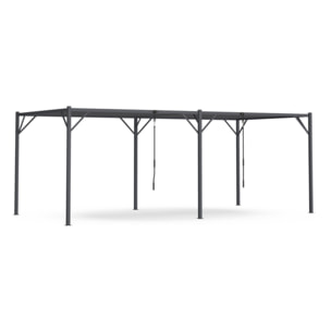 Pergola Venice 3x6m toit lames orientables gris