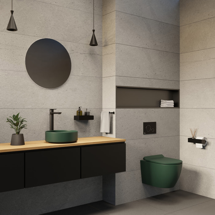 PixL 36 x 12,5 cm vasque à poser + Swiss Aqua Technologies Mood mitigeur lavabo XL + Ceramia PixL bonde (CEPX36GEMSAT285C)