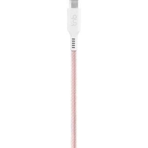 Câble de charge TNB USB-C/USB-C 1.5m gaine aimantée rose