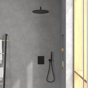 Douche de tête 350 Universal ronde Noir mat