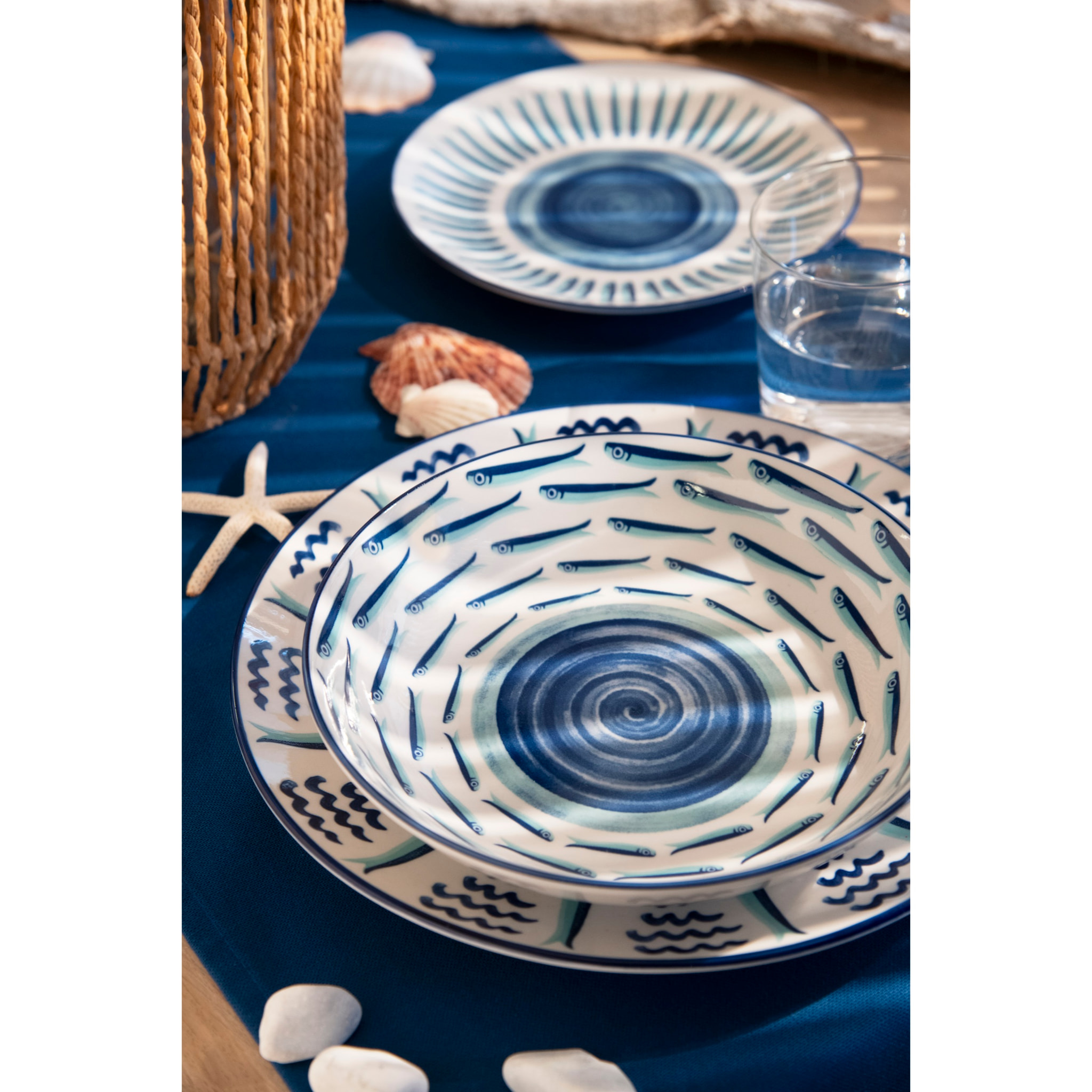 Service de table 18 pièces Excelsa – Mediterraneo, Porcelaine Multicolore