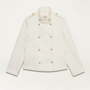 Oltre - Cappotto corto military - Bianco