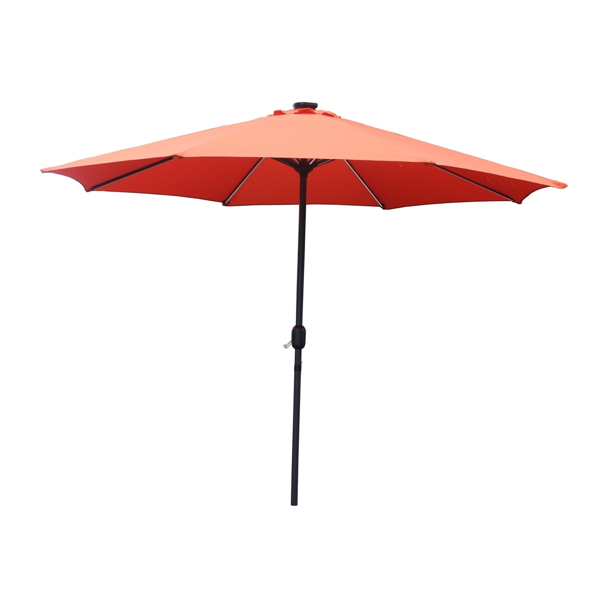 Parasol droit rond led Ø 3 m terracotta ITALORA