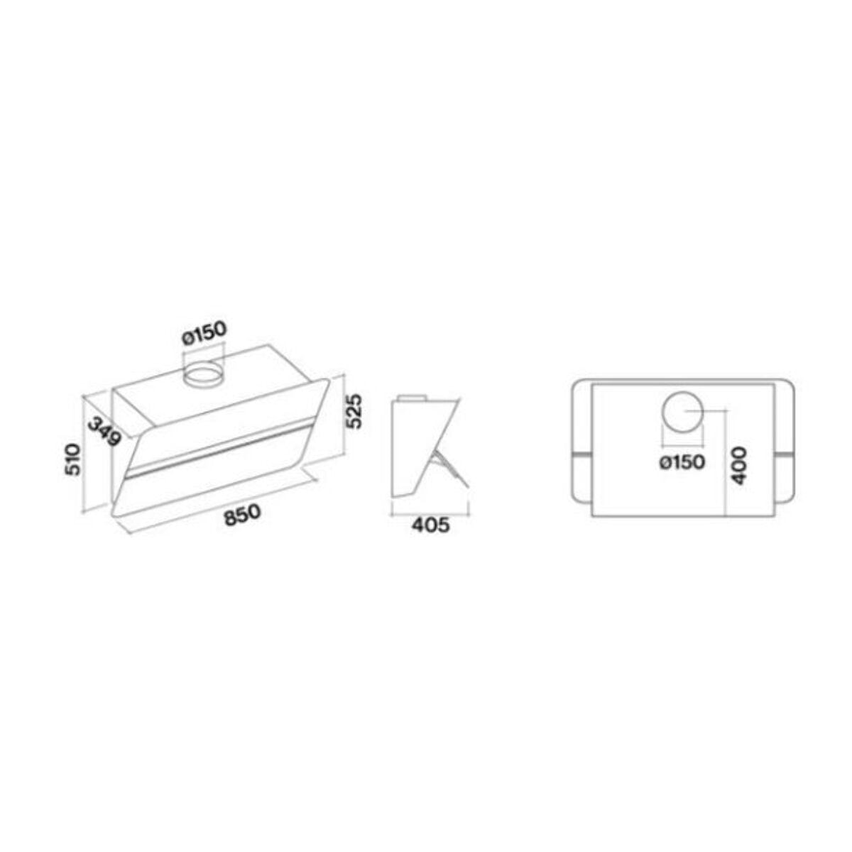 Hotte décorative murale FALMEC FLIPPER 1410 Blanc
