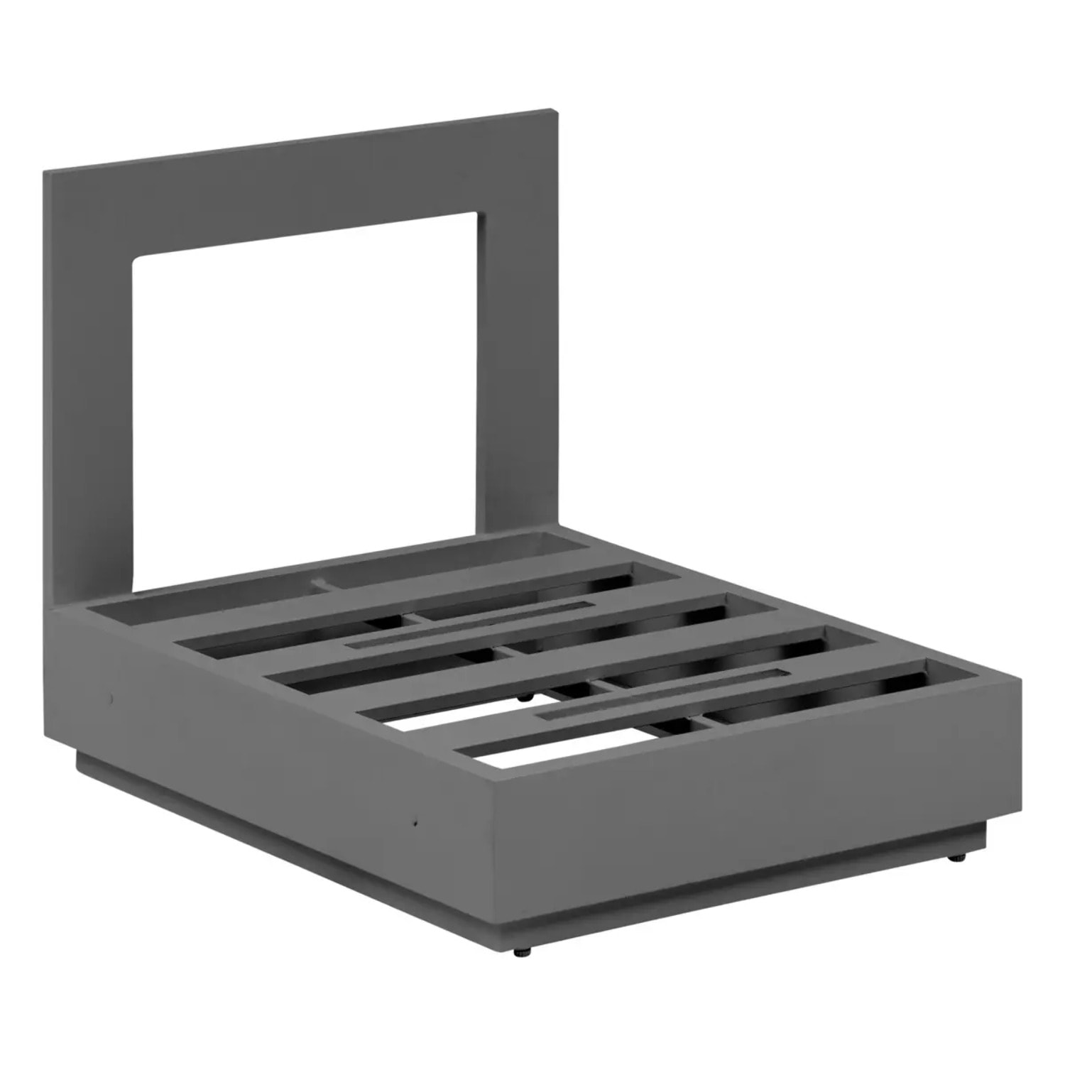 Chauffeuse de jardin "Allure" graphite en aluminium traité époxy