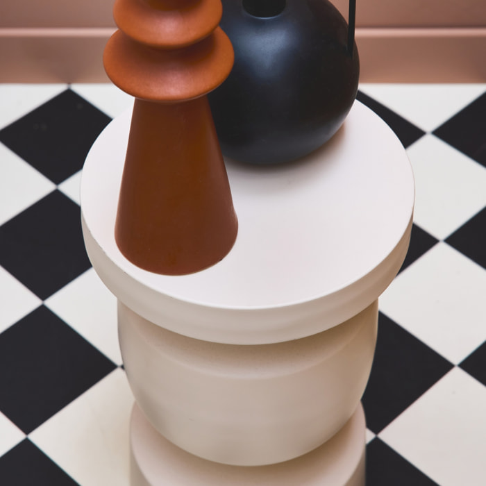 Table d'appoint, bout de canapé, table de chevet métal Ø30,5 x H43,5cm ALMA