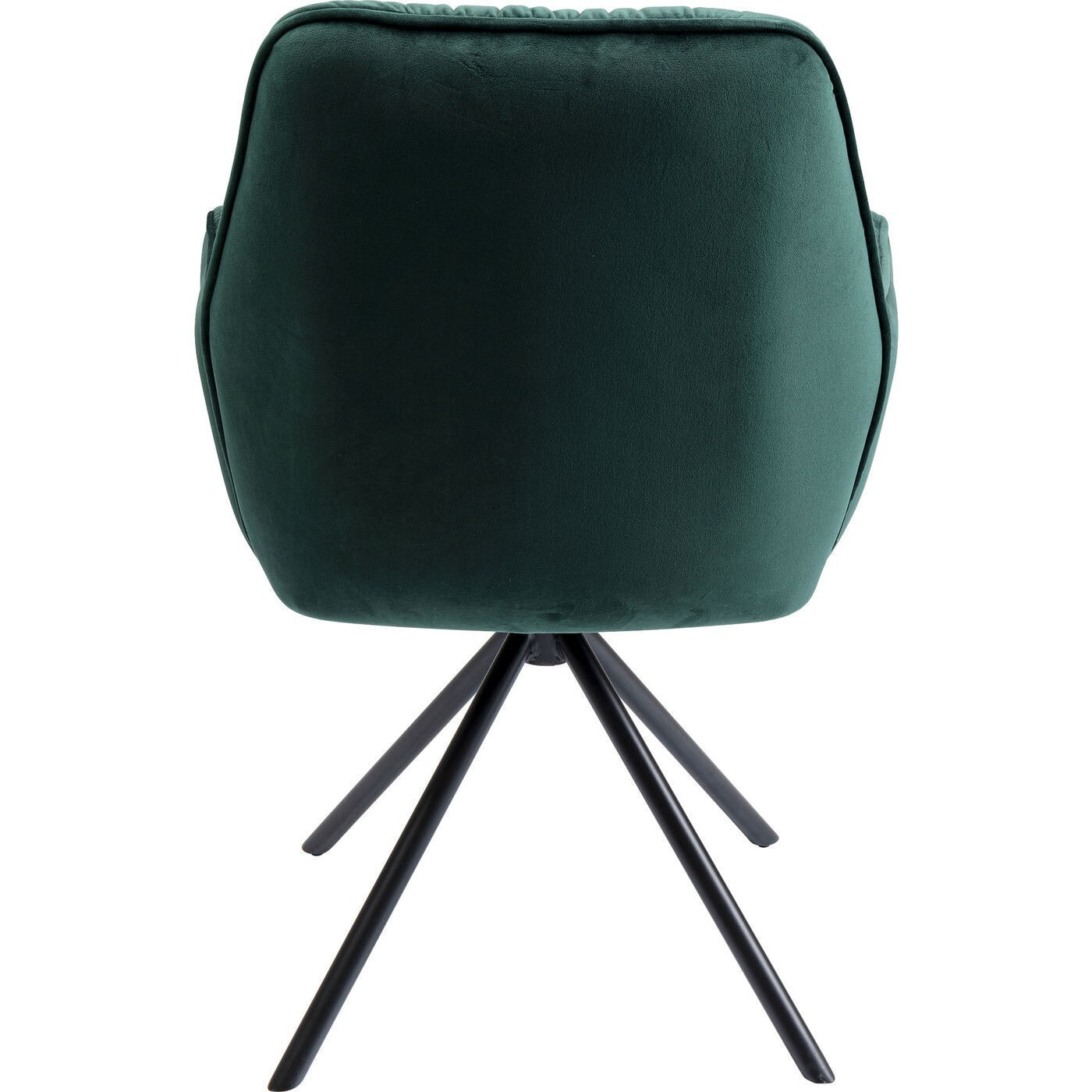 Chaise avec accoudoirs pivotante Mila velours vert Kare Design