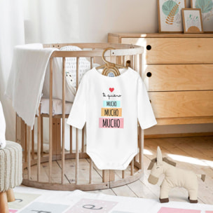 Body bebé manga larga personalizado frases