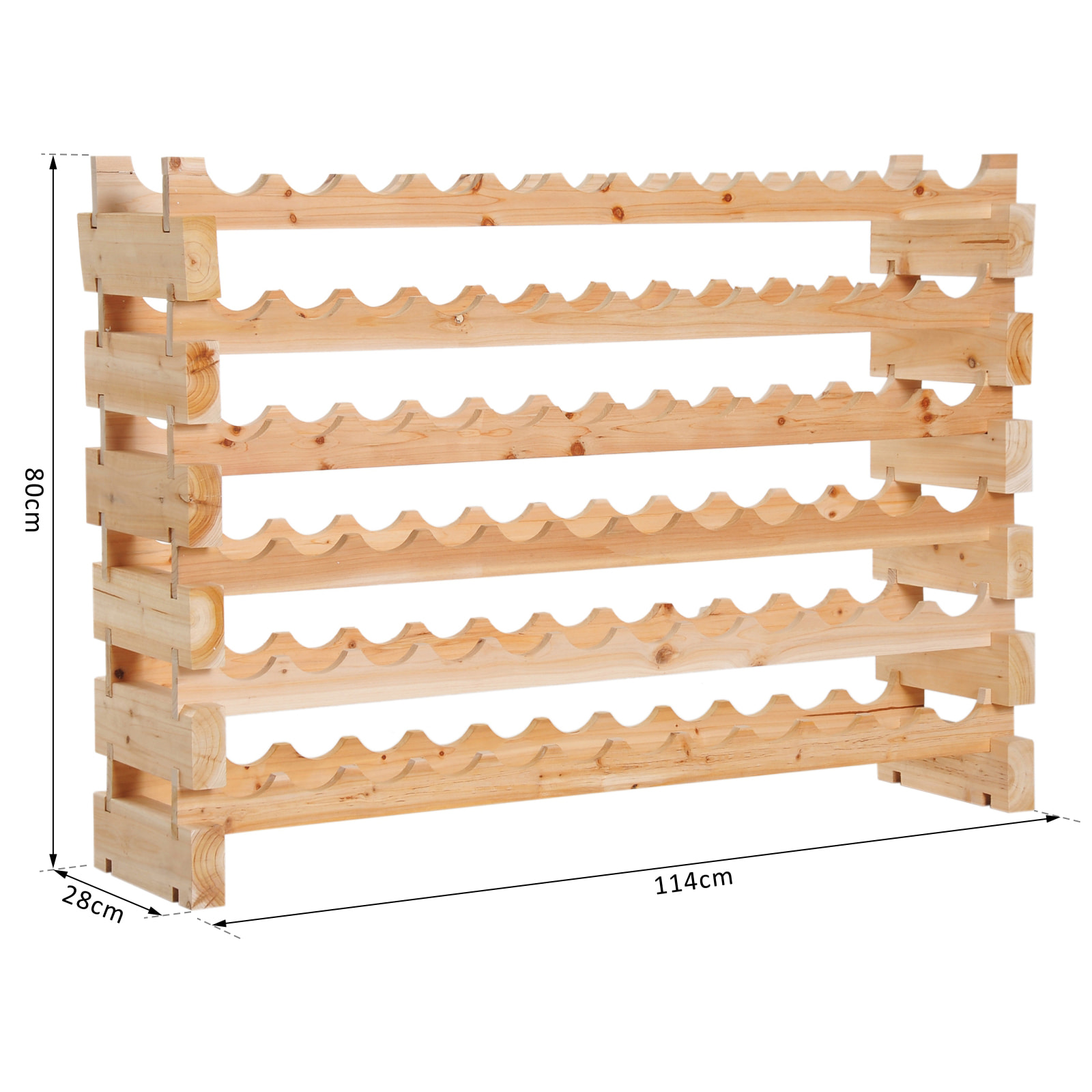 Rack pour bouteilles range-bouteilles capacité 72 bouteilles pin massif