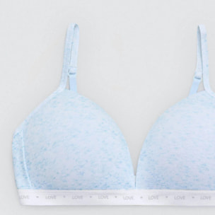 Reggiseno per ragazzi in cotone azzurro
