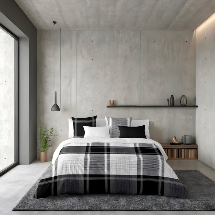 Naturals - Funda Nórdica Estampada 2/3 piezas - 100% Algodón - Check