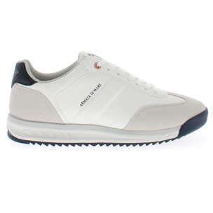 Armata di Mare Scarpe Uomo Sneakers Casual Stringate con Soletta Rimovibile in Memory Foam AMU 1D943 Off White