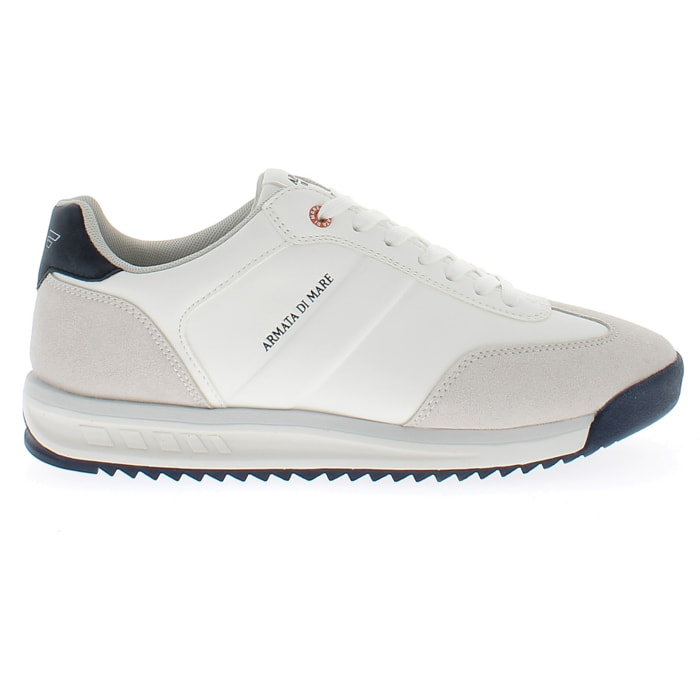 Armata di Mare Scarpe Uomo Sneakers Casual Stringate con Soletta Rimovibile in Memory Foam AMU 1D943 Off White