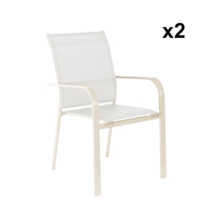 Table de jardin extensible aluminium + 6 assises SEATTLE + BUFFALO