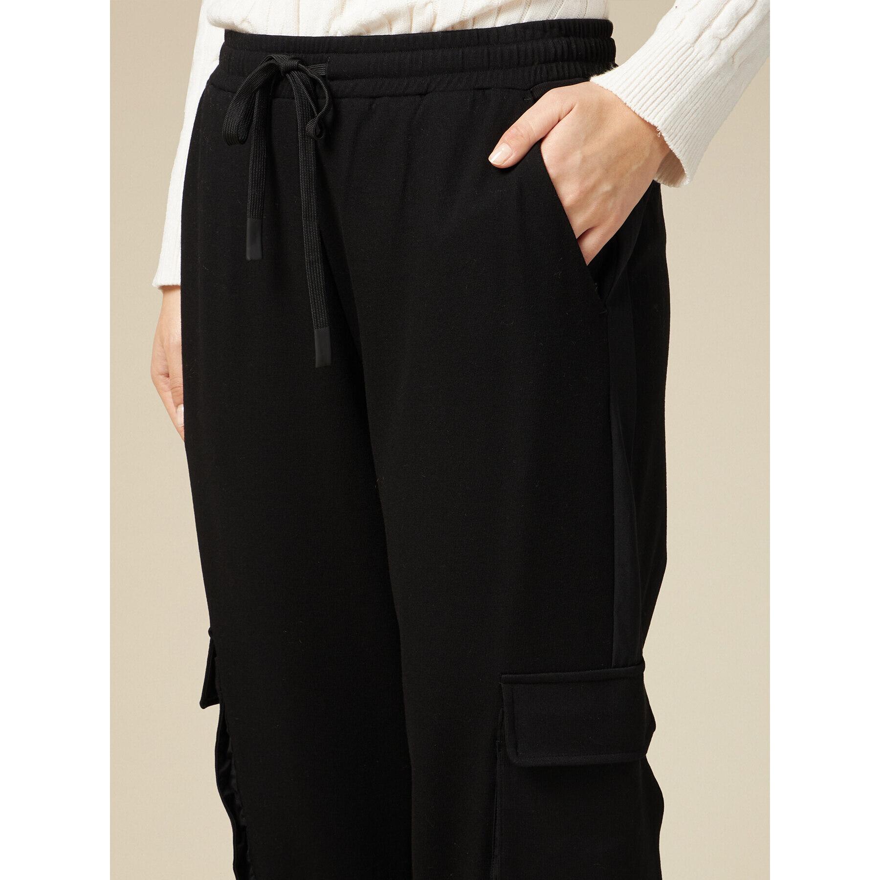 Oltre - Joggers cargo de punto milano - Negro