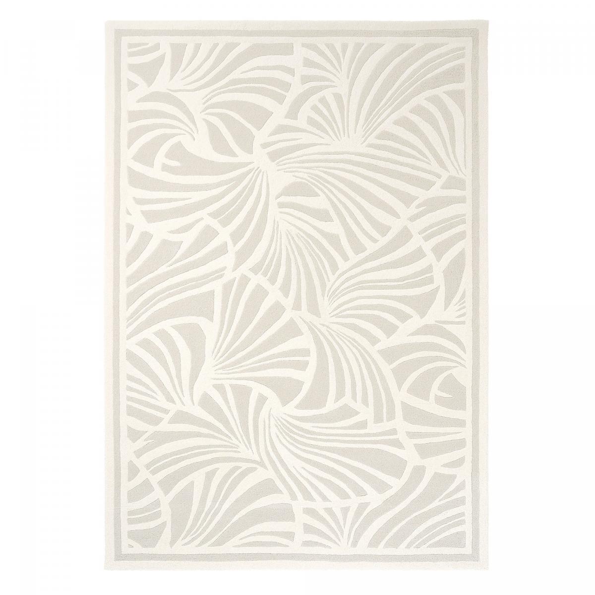 Tapis salon et chambre fait à la main en laine motif faux uni YOIL