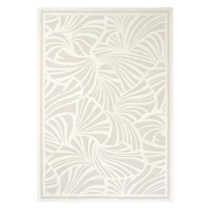 Tapis salon et chambre fait à la main en laine motif faux uni YOIL