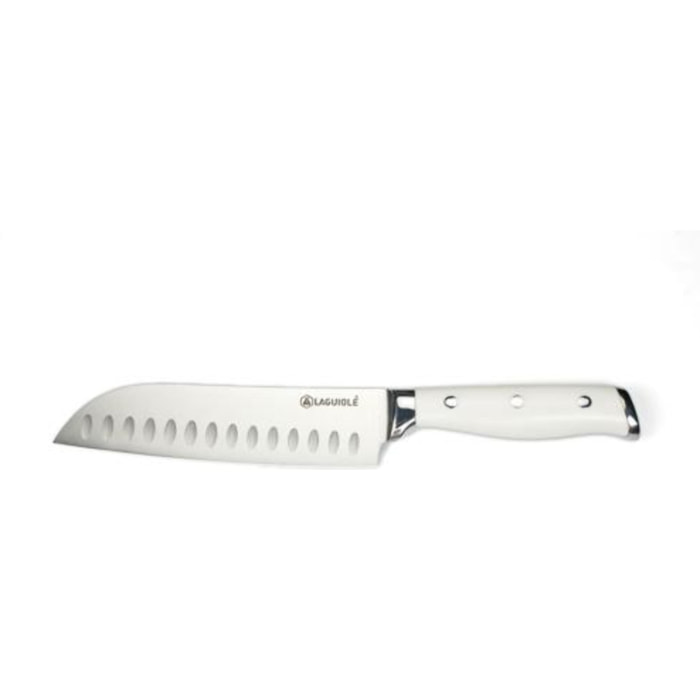 Couteau santoku blanc   - "Elégance"