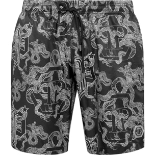 PHILIPP PLEIN Swim Trunks DRAGON