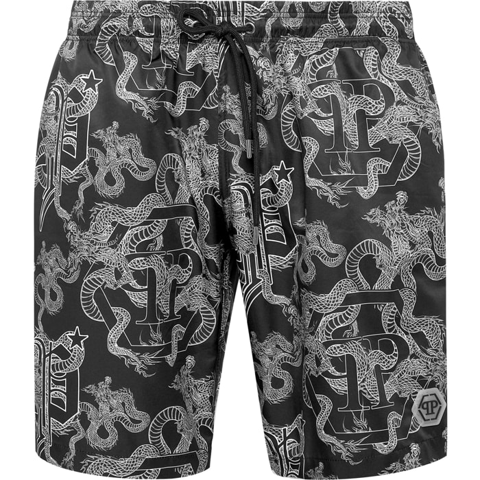 PHILIPP PLEIN Swim Trunks DRAGON