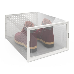 Boîtes de rangement à chaussures empilables - lot de 12