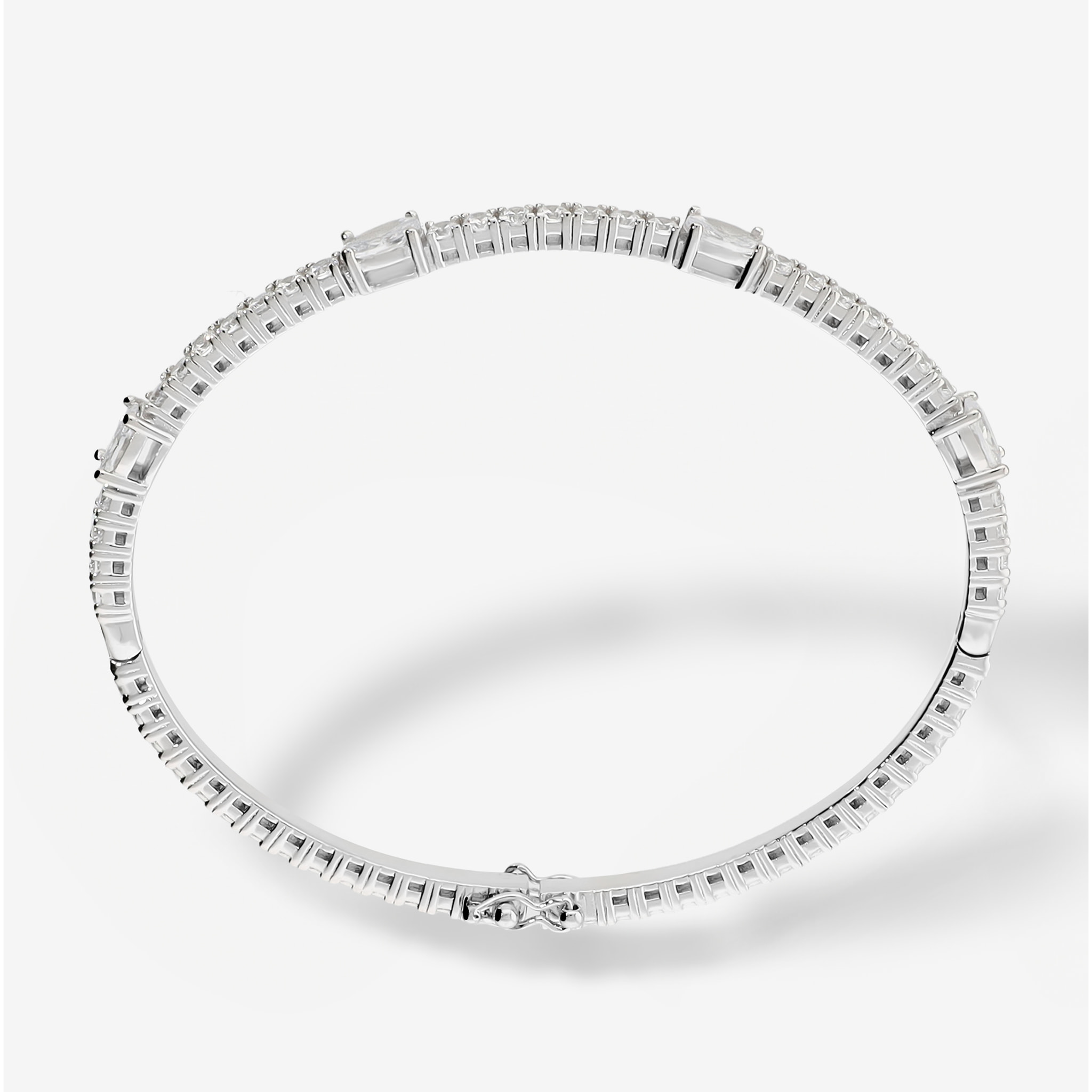 Bracciale Tennis 'Infinity' in Argento 925 con Cubic Zirconia Tonde e Ovali