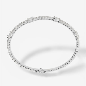 Bracciale Tennis 'Infinity' in Argento 925 con Cubic Zirconia Tonde e Ovali