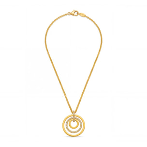 Collar de Circonita Brillante acabado en oro amarillo de 18k