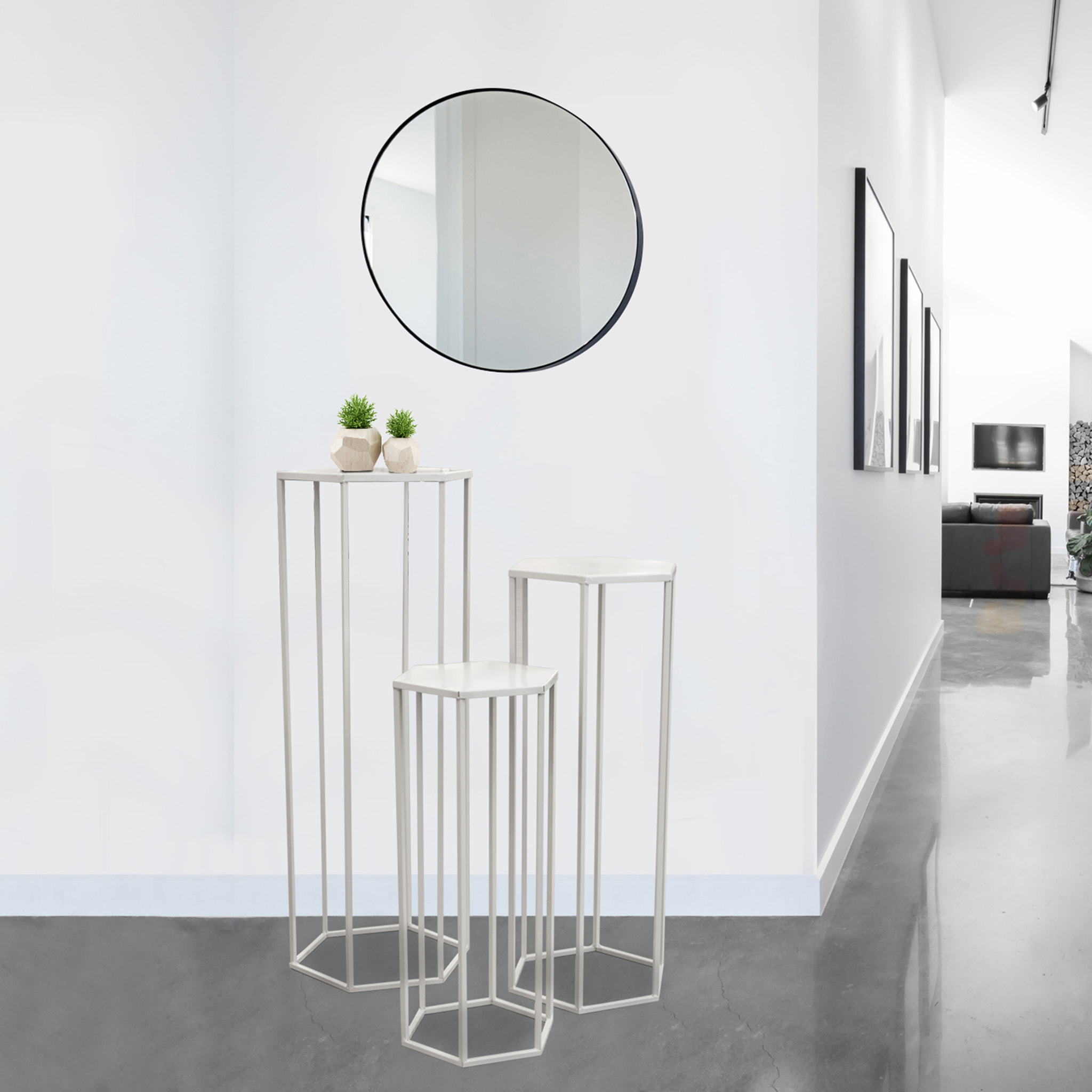 Sellette Gigogne Metal Blanc X3