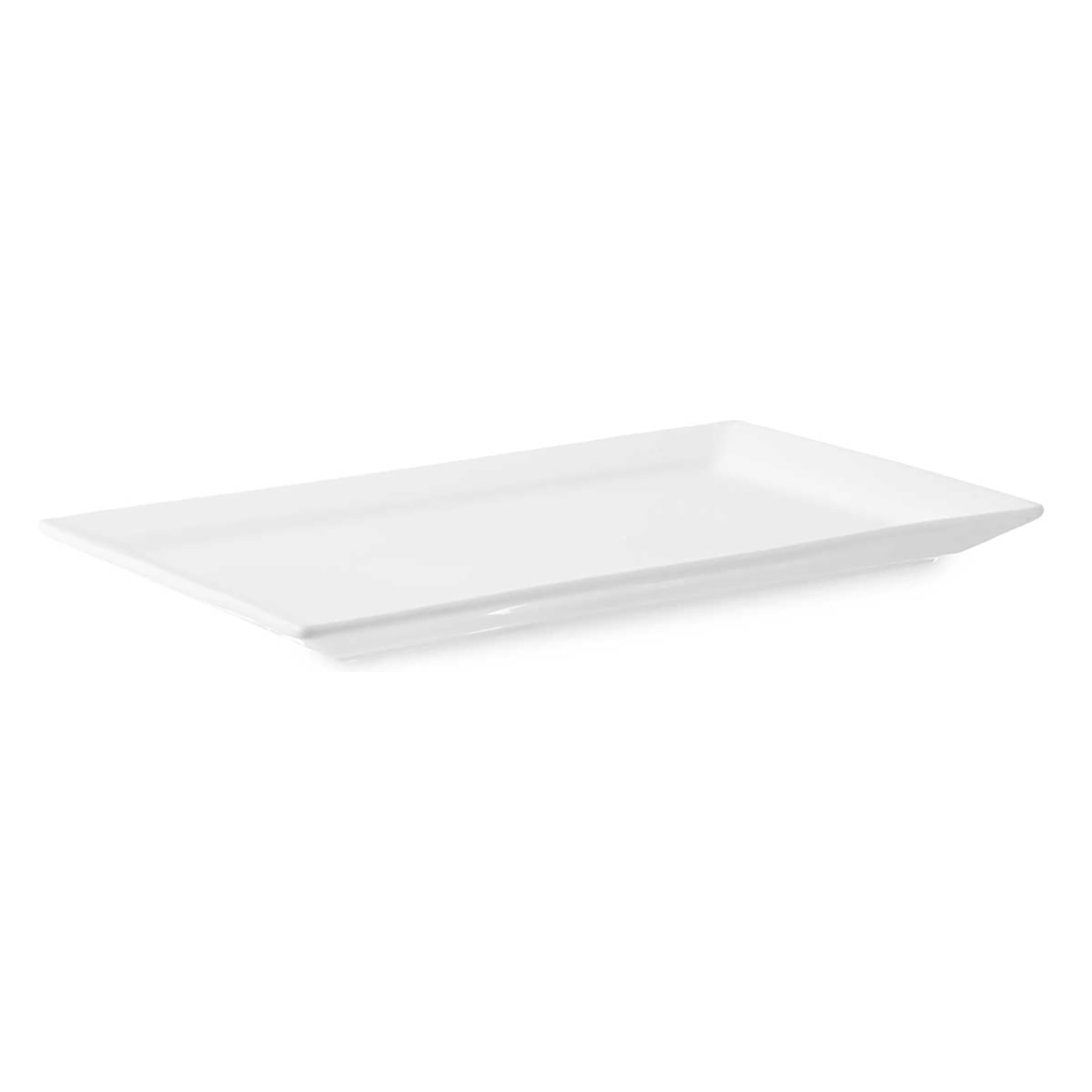 DAM VASSOIO RETTANGOLARE IN PORCELLANA 40,7 CM 40x17x2,5 Cm. Colore bianco