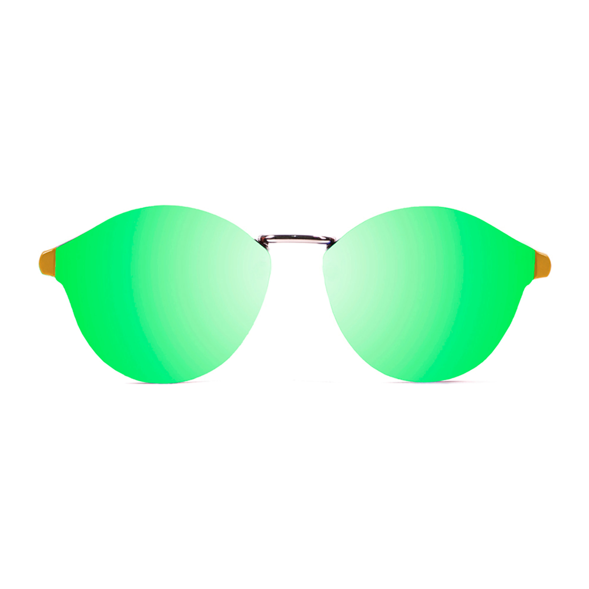 Gafas de sol PALO ALTO TURIN - Marrón claro mate / Plana revo verde