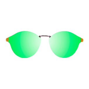 Gafas de sol PALO ALTO TURIN - Marrón claro mate / Plana revo verde