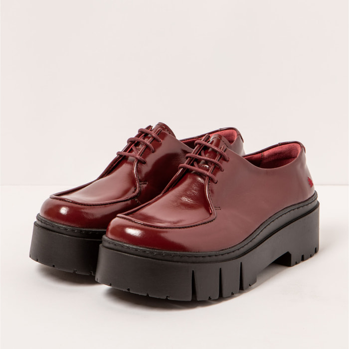 Zapatos 1764 NAPPA SHINNY BURDEOS / LEEDS color Burdeos