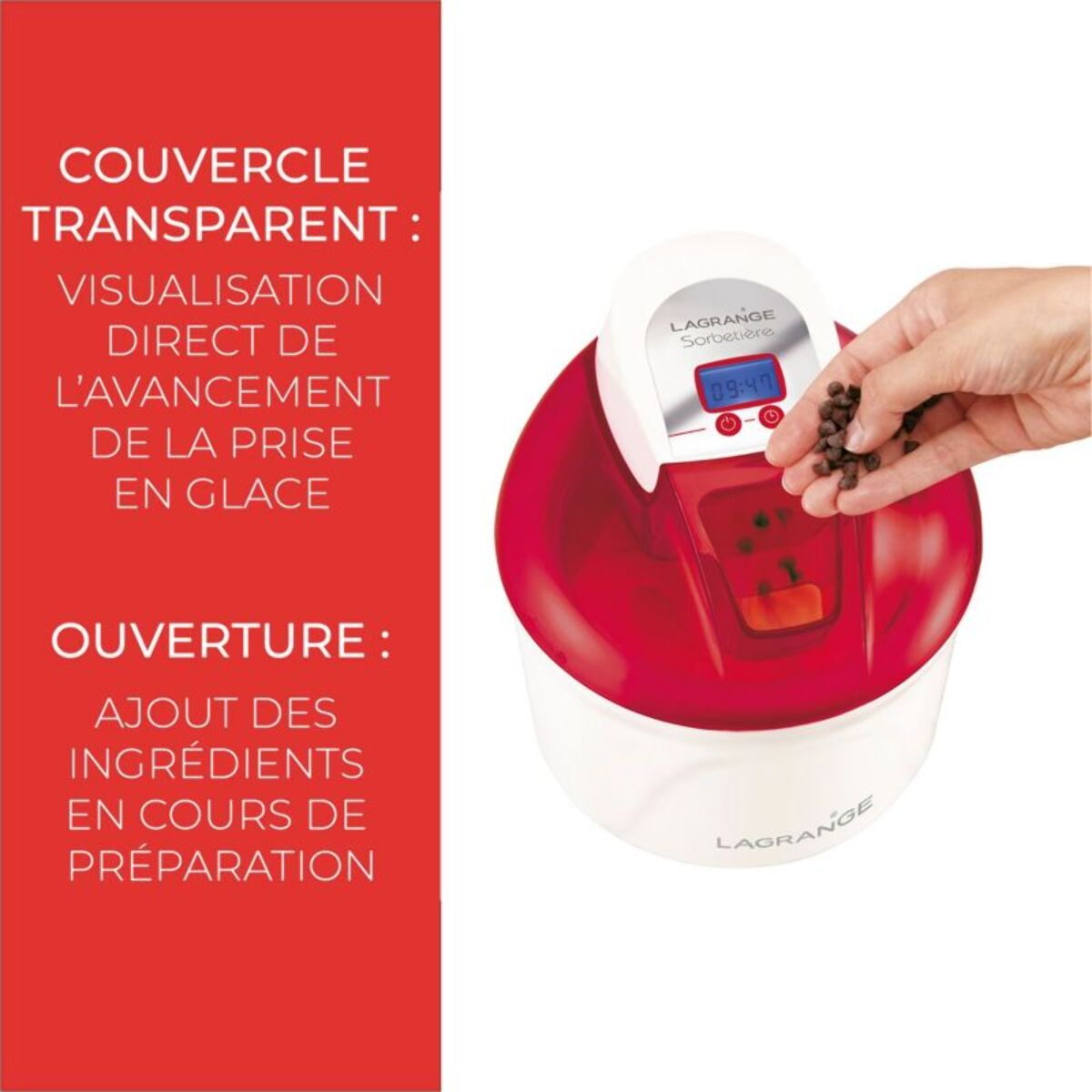 Sorbetière LAGRANGE 409005 cerise