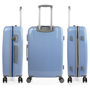 Juego De Maletas Pc Itaca Base Azul Azul Arcoiris