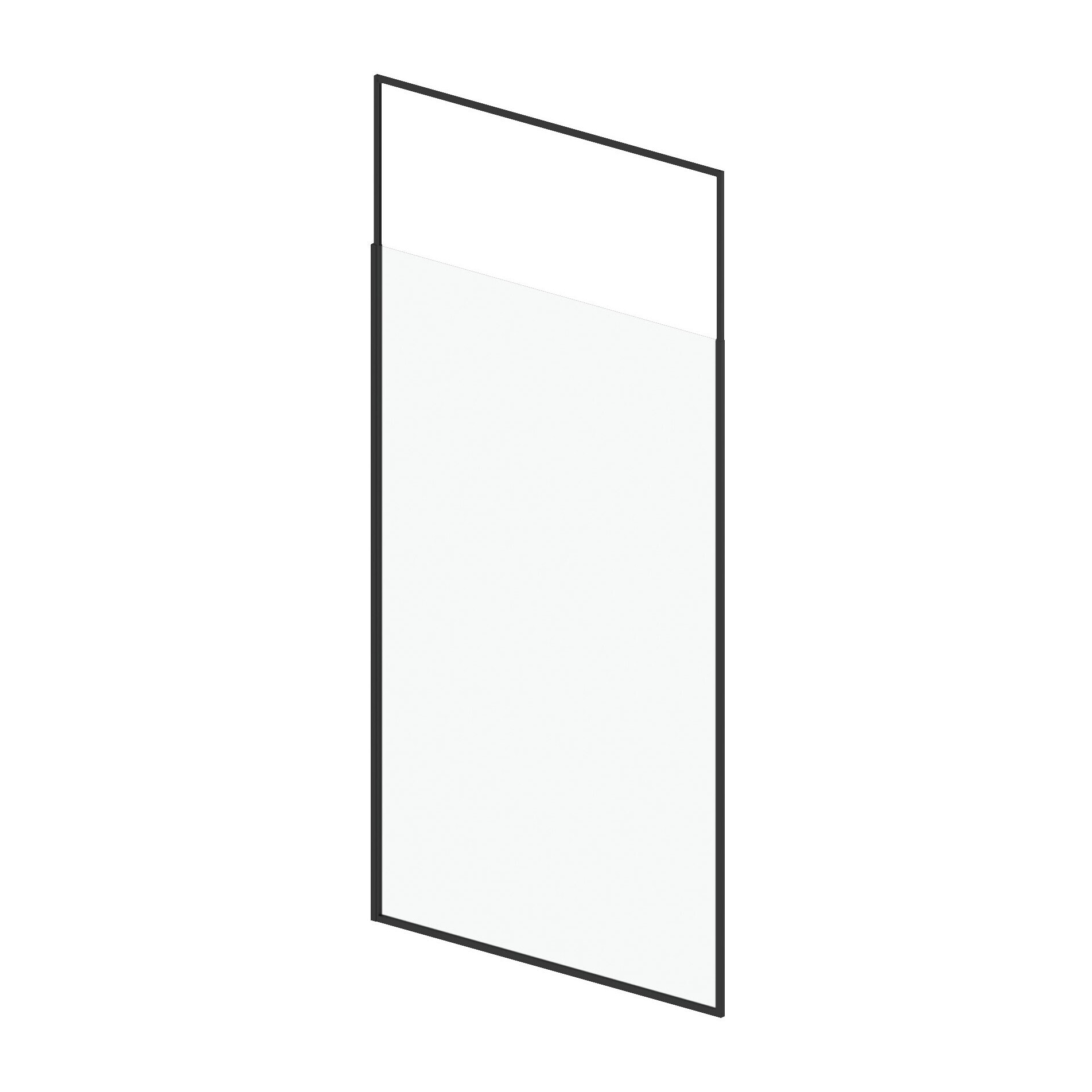 Paroi de douche 120x203cm à structure noir mat extensible 203cm à 273cm STRETCHY