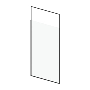 Paroi de douche 120x203cm à structure noir mat extensible 203cm à 273cm STRETCHY