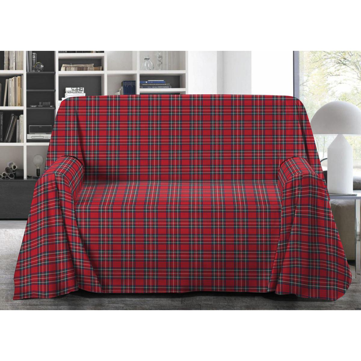 Telo Arredo Multiuso Copritutto 100% Cotone Kilt Rosso