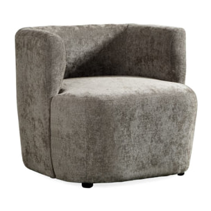 Poltroncina design in tessuto marrone 75x70x68 cm - Seattle