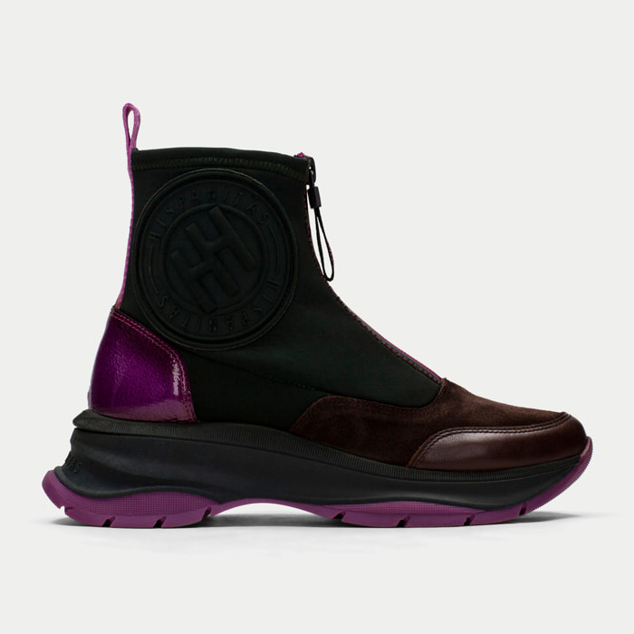 Botin sport Alaska Verde marrón magenta 4,5 cm