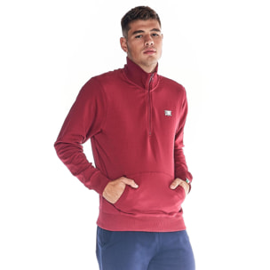 Sudadera de hombre Leone con cuello alto y cremallera Basic en el cuello