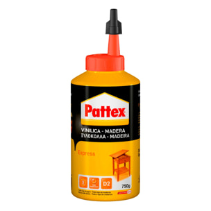 Pattex Colla Vinilica Express per Tutti i Tipi di Legno - Flacone da 750g