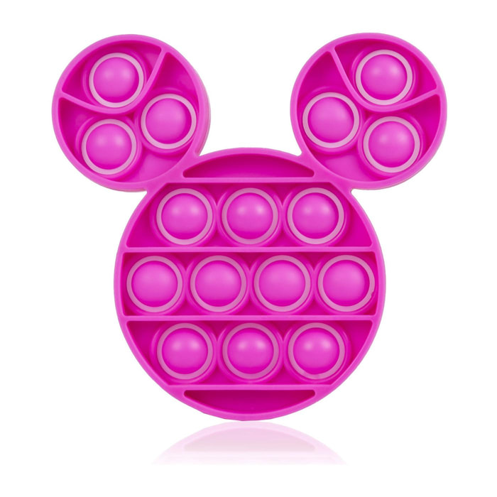 Bubble Pop It giocattolo sensoriale antistress, bolle di silicone da spremere e premere. Design mini mouse.