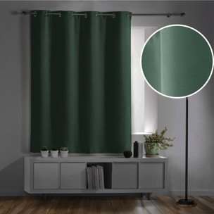 Rideau court obscurcissant 90 % adapté radiateur - Vert