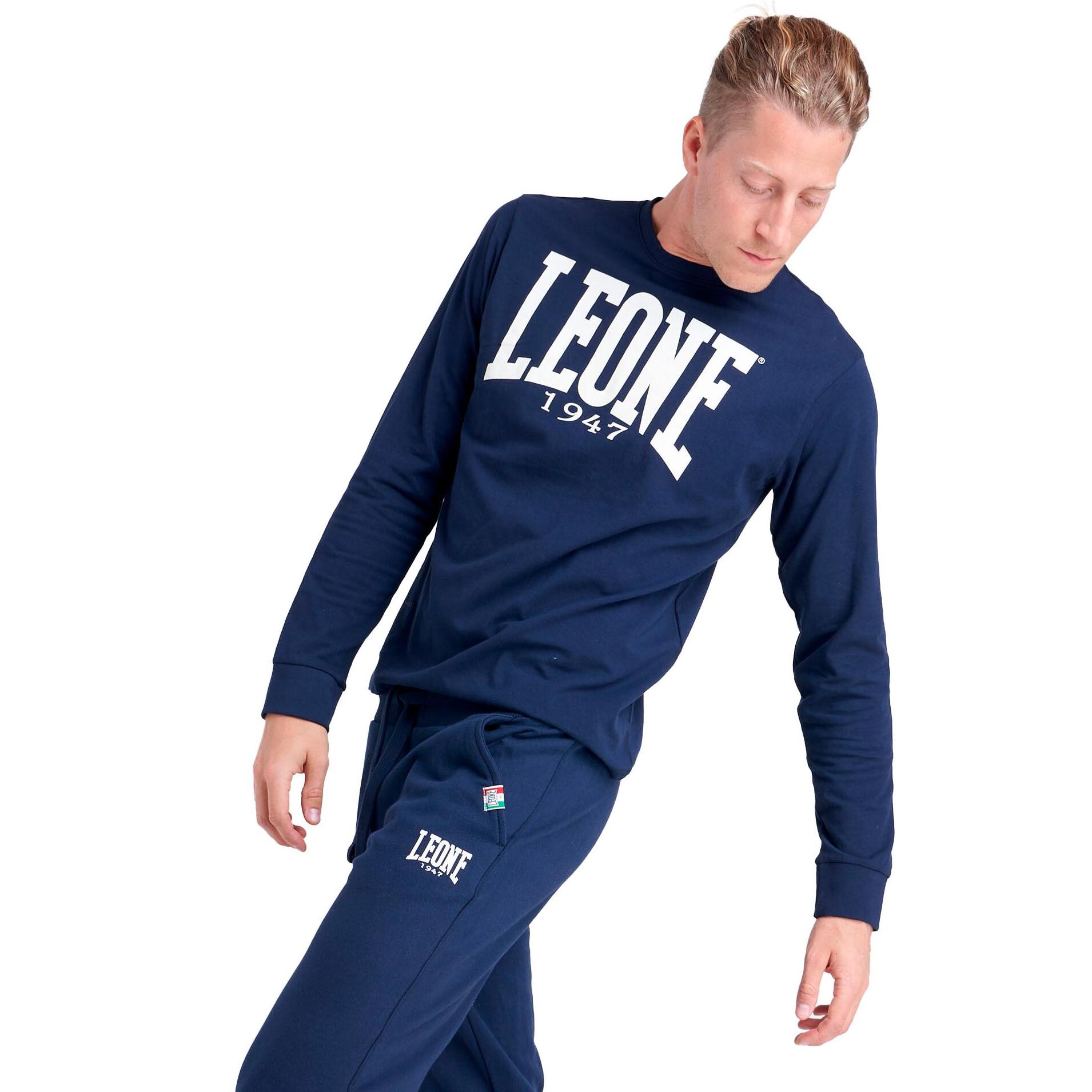 Camiseta de hombre Leone Basic de algodón de manga larga