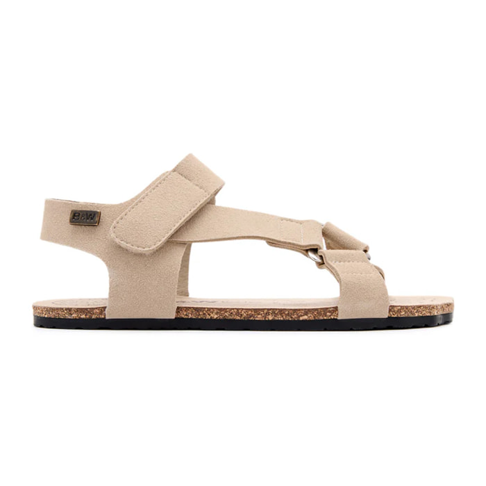 Sandalias Abiertas Barefoot Goflex en Beige