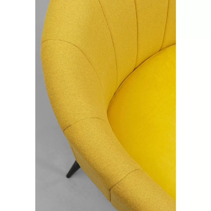 Chaise avec accoudoirs pivotante Merida jaune Kare Design